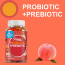 Probiotic + Prebiotic - Supports Digestion and Gut Health, Relieves Bloating and Constipation, and Boosts Immunity - 60 Gummies