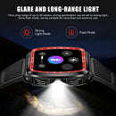LaNikar New Military Smart Watch for Men1.8'' HD Barrel Screen 50M Waterproof LED Flashlight Fitness Tracker Heart Rate Monitor