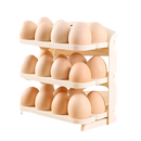 Egg Door Support 3 Floors Rolling For 24 Eggs Storage Dispenser and Refrigerator Organizer