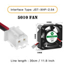 3D打印机风扇5015/4020散热涡轮风扇5V 12V 24V超静音含油轴承约7500 RPM涡轮迷你风扇适用于3D打印机