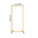 Gold Wedding Arch Backdrop Frame for Party Reusable Balloon Stand for Bridal Shower Birthday Ceremony Garden Decor 6/6.6/7.2FT