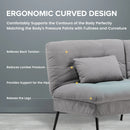 COMHOMA Fabric Sofa Bed 3 Seater Upgraded Frame 5-Gear Back Angle Adjustable Futon Sofa for Living Room