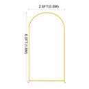 Gold Wedding Arch Backdrop Frame for Party Reusable Balloon Stand for Bridal Shower Birthday Ceremony Garden Decor 6/6.6/7.2FT