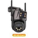 WIFI IP摄像头 6K高清户外三屏云台摄像机 无线4K 8MP AI人形检测 防水安防摄像头 iCSee