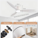 Ceiling Fan with LED Light And Remote Control  Modern Slim Design Energy-saving Decorative Light with Fan Ideal for Bedroom