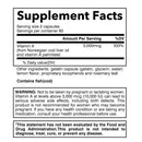 维生素A 3000微克 - 改善视力，抵抗疲劳，促进眼睛清澈，促进生长发育 - 120粒胶囊