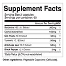Berberine Supplement - Ceylon Cinnamon, Turmeric - Digestive Health, Antioxidant - 120 Capsules