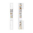 SoBuy BZR34 high cabinet with 5 compartments Bathroom cabinet with 1 drawer and doors bathroom furniture White BHT about 20x180x20cm