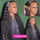 Jerry Curly 13x6 HD Transparent Lace Front Human Hair Wig PrePlucked 200 Density Brazilian Deep Wave Lace Frontal Wigs for women