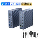 Acasis 40Gbps 21-in-1 USB-C Docking Station| Max 90W Output 8K 60HZ TF SD 4.0 |USB-C Hub for Video Editing & Pro Workstation