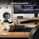 Fosi Audio Q4 迷你立体声USB游戏DAC和耳机放大器音频转换器适配器，适用于家用/桌面有源音箱