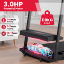 电动跑步机家用小型折叠跑步机，速度高达12公里/小时，带LED显示屏、App和平板支架，适用于家庭办公