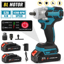 520N. m/1200N.M Cordless Electric Impact French Brushless Hand Electric driver Electric Tool for Makita 18V Battery