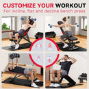 Versatile Adjustable Folding Weight Bench with Resistance Bands