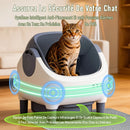 76L+11L Fully Automatic Self-cleaning Cat Litter Box APP-control Semi-enclosed Cat Litter Sandbox  Leak-Proof Pinch-Proof Smart Pet Toilet