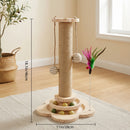 The Cedar Column | Natural Sisal Cat Scratching Post with Play Track