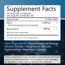 NAD + Resveratrol - Anti-aging, Helps Boost Energy, Promotes Cell and Skin Health - 120 Capsules