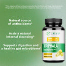 Triphala Capsules - Energy Boost, Digestion Enhancer, Bowel Cleanser, Antioxidant - 120 Capsules