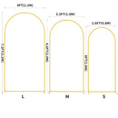 Gold Wedding Arch Backdrop Frame for Party Reusable Balloon Stand for Bridal Shower Birthday Ceremony Garden Decor 6/6.6/7.2FT