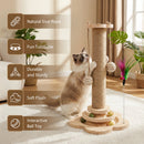The Cedar Column | Natural Sisal Cat Scratching Post with Play Track