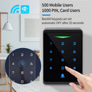 2.4G Wifi Tuya和Smartlife应用背光门禁键盘 IP66防水独立式RFID 125kHZ EM读卡器 Wiegand 26位