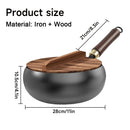 4pcs/1pc Cast Iron Frying Pan/Iron Pot Non-Stick Omelette Pan Home Steak Skillet Gas Stove Induction Saucepan with Double Drip-Spouts