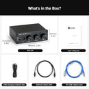 Fosi Audio Q4 迷你立体声USB游戏DAC和耳机放大器音频转换器适配器，适用于家用/桌面有源音箱