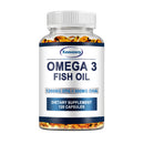 Omega 3 Fish Oil -  Support Brain Nervous System Good for Cardiovascular & Skin Health Antioxidant - 120 Capsules