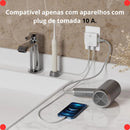 Benjamin Bivolt Socket Adapter with 2 USB Ports-Universal Mobile Phone Charger, Practical and Portable, Ideal for Travel