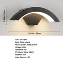 24W LED 现代户外壁灯，暖白光 3000K LED 壁灯，适用于露台花园小径