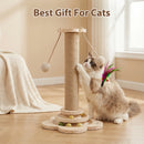 The Cedar Column | Natural Sisal Cat Scratching Post with Play Track
