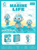 Creative Ocean World Animal Particle Building Blocks Toys Children's Toys Mini Animal Model Educational Toys Compatible Building