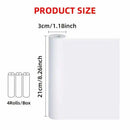 4 rolls of A4 thermal printing paper 210mm semi-gloss paper suitable for office school home use portable printer compatible