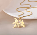 Fashion Creative Cross Wolf Necklace Stainless Steel For Women Choker Branches Tree of Life Design Pendant Necklace Men Jewelry