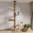 Cat climbing frame Pillars of Babel Floor to Ceiling Cat Tree Tower Multi-Level Condo Post Pad for Cat playing climbing