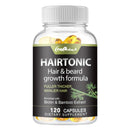 Hair & Beard Growth Supplements - Biotin & Bamboo Extract - for Men’s Beard and Hair Growth, Relieve Hair Loss - 120 Capsules