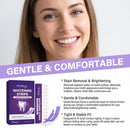 Purple Teeth Whitening Strips Gentle Formula Enamel Safe Stain Removal Sensitive Teeth Care Bleaching Shade Guide Dental Care Patches