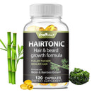 Hair & Beard Growth Supplements - Biotin & Bamboo Extract - for Men’s Beard and Hair Growth, Relieve Hair Loss - 120 Capsules