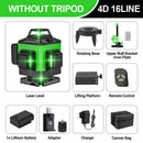 Self-Leveling Laser Level 16 Line 4D with Magnetic Base, 360 ° Rotatable, for Home Renovation, Construction, Carpentry