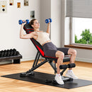 Versatile Adjustable Folding Weight Bench with Resistance Bands
