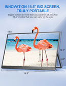 UPERFECT 18.5 Inch Computer Gaming Display Portable Monitor 120HZ IPS Laptop HDMI USB C External Screen With VESA Adjust Stand