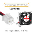 3D打印机风扇5015/4020散热涡轮风扇5V 12V 24V超静音含油轴承约7500 RPM涡轮迷你风扇适用于3D打印机
