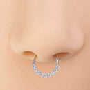 1 UNI - Piercing Argola Septo Nariz com Detalhes em Cristal