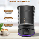Hot Chocolate Machine 400W Milk Frothers Milk Steamer, 4 in 1 Electric Corded Milk Frother with Hot and Cold Function, Temperature Control Hot Chocolate Maker for Coffee Latte Cappuccino