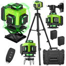 Self-Leveling Laser Level 16 Line 4D with Magnetic Base, 360 ° Rotatable, for Home Renovation, Construction, Carpentry