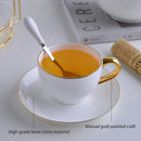 典雅骨瓷茶具套装 陶瓷花茶杯 陶瓷壶 花卉茶壶套装 咖啡馆马克杯 咖啡杯 白金茶杯 茶具套装