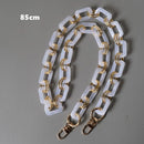 New Fashion Woman Handbag Accessory Metal Parts White Pearl Acrylic Resin Chain Luxury Strap Women Shoulder Cute Clutch Chains