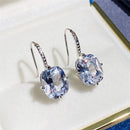 惠坦时尚女士耳环 银色大锆石 华丽女性派对珠宝 周年纪念礼物 耳饰送女友