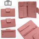 SC Fashion Real Leather Large Purse For Women Daily Functional Flap Long Wallet Card Coin Purses Female Cowhide Clutch Handbags