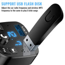 蓝牙5.0 FM发射器 4.2A车载充电器 双USB车载MP3播放器 无线电调制器 车载免提电话音乐播放器